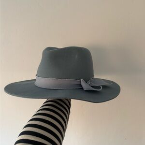 Dressed in LALA stylish blue wide brim hat